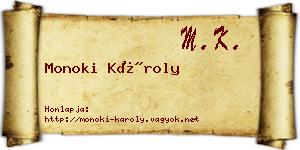 Monoki Károly névjegykártya